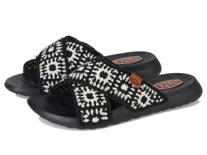 �w�C�f���[�h ���f�B�[�X �V���[�Y �T���_�� Hey Dude Christi Slide Cottage Crochet Black/White �z���C�g