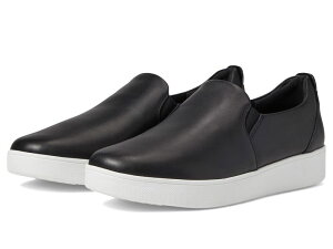 �t�B�b�g�t���b�v ���f�B�[�X �V���[�Y �X�j�[�J�[ ���U�[ FitFlop Rally Leather Slip-On Skate Sneakers Black �u���b�N