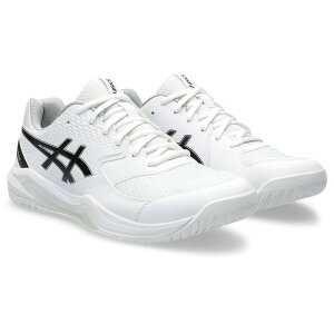 AVbNX Y V[Y Xj[J[ ASICS GEL-Dedicate 8 Tennis Shoe White/Black zCg