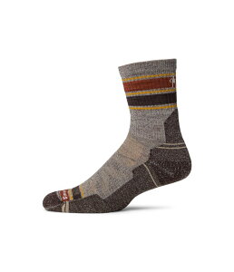�X�}�[�g�E�[�� �����Y �A���_�[�E�F�A �C�� Smartwool Hike Light Cushion Striped Mid Crew Socks Taupe/Natural M �g�[�v