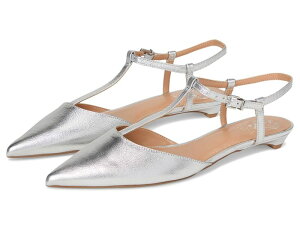 ���B���X�J���[�g ���f�B�[�X �V���[�Y �T���_�� �q�[�� Vince Camuto Varena T-Strap Kitten Heel Pumps Lux Silver �V���o�[