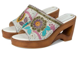 �X�v�����O�X�e�b�v ���f�B�[�X �V���[�Y �q�[�� L'Artiste by Spring Step Calle White Multi �z���C�g