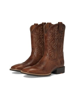 AAg Y V[Y u[cECu[c Ariat Sport Western Wide Square Toe Cowboy Boot Dark Tan ^