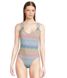 yz r[`CIbg fB[X ㉺Zbg  Elina One-piece Sunset Chevron