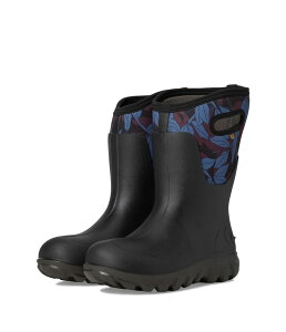 {OX fB[X V[Y u[cECu[c Bogs Classic Seamless Mid - Outline Leaves Black Multi ubN