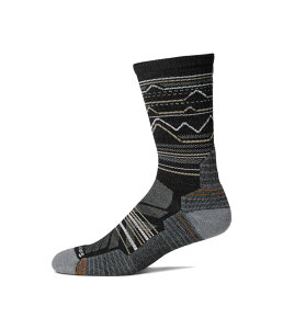 �X�}�[�g�E�[�� �����Y �A���_�[�E�F�A �C�� Smartwool Performance Hike Light Cushion Mountain Range Pattern Crew Charcoal/Light �`���R�[��