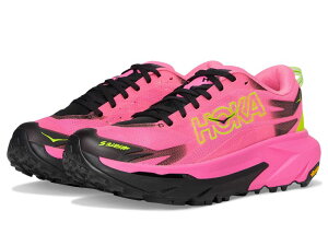 �z�J�I�l�I�l ���f�B�[�X �V���[�Y �X�j�[�J�[ Hoka Mafate 5 Neon Rose/Black �u���b�N