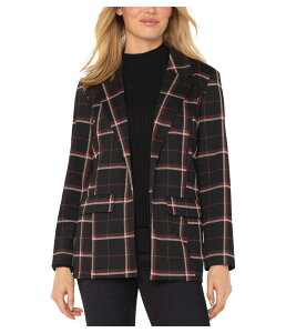 yz @v[ T[X fB[X R[g AE^[ Tattersall Plaid Knit Jacquard Boyfriend Blazer Black/Red Tatte