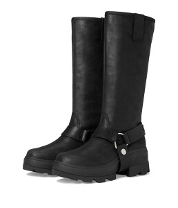 �\���� ���f�B�[�X �V���[�Y �u�[�c�E���C���u�[�c �g�[�� SOREL Joan Frwd Tall Black/Black �u���b�N