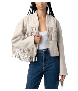 uNj[[N fB[X AE^[ R[g tW WPbg Blank NYC Fringe Bomber Jacket Own It