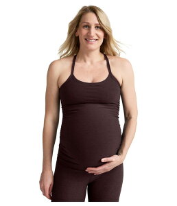 �r�����h���K ���f�B�[�X �g�b�v�X �V���c �}�^�j�e�B Beyond Yoga Spacedye Keep Your Cool Maternity Slim Racerback T Dark Chocolate �`���R���[�g