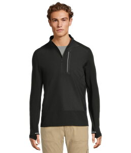 �X�}�[�g�E�[�� �����Y �A�E�^�[ �R�[�g �t���[�X Smartwool Active Fleece Wind 1/2 Zip Black �u���b�N