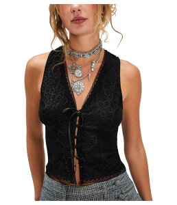 �t���[�s�[�v�� ���f�B�[�X �g�b�v�X �V���c �x�X�g Free People Jaida Vest Black �u���b�N