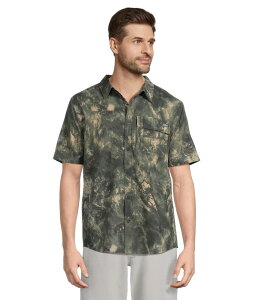 �\���e�B�[�N���[ �����Y �g�b�v�X �V���c Salty Crew Flagship Uv Button Up Deep Forest �t�H���X�g
