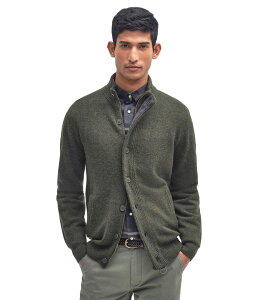 ouA[ Y AE^[ jbgEZ[^[ tWbv Barbour Essential Patch Zip Through Knitted Jumper Seaweed