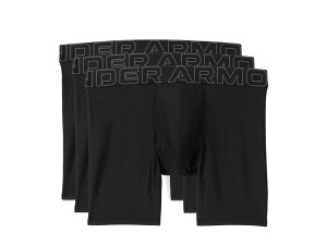 �A���_�[�A�[�}�[ �����Y �A���_�[�E�F�A �{�N�T�[�p���c ���b�V�� Under Armour 3-Pack Performance Tech Mesh Solid 6" Boxer Briefs Black �u���b�N