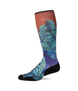 �X�}�[�g�E�[�� �����Y �A���_�[�E�F�A �C�� �v�����g Smartwool Ski Targeted Cushion Winter Haze Print Over The Calf Socks Deep Navy �l�C�r�[