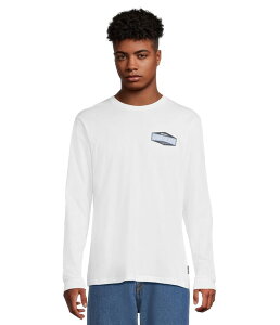 �N�C�b�N�V���o�[ �����Y �g�b�v�X �V���c Quiksilver Three Piece Long Sleeve Screen Tee White �z���C�g