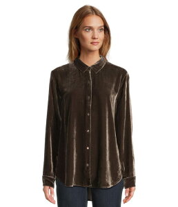 GC[tBbV[ fB[X gbvX Vc xxbg Eileen Fisher Velvet Classicollar Long Shirt Rye