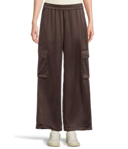�x�A�t�b�g�h���[���X ���f�B�[�X �{�g���X �J�W���A���p���c ���C�h���b�O �J�[�S�p���c �T�e�� Barefoot Dreams Liquid Satin Wide Leg Cargo Pant Umber