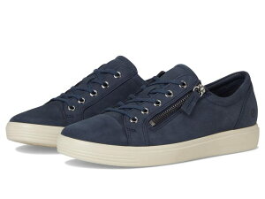 GR[ fB[X V[Y Xj[J[ [X ECCO Soft Classic Lace Side Zip Sneaker Marine
