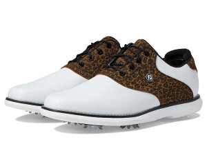�t�b�g�W���C ���f�B�[�X �V���[�Y �X�j�[�J�[ FootJoy Traditions Golf Shoes- Previouseason White/Leopard �z���C�g