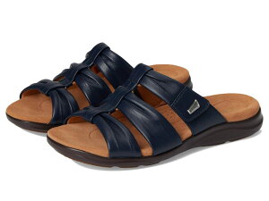 N[NX fB[X V[Y T_ Clarks Kitly Slide Navy Leather lCr[