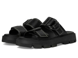 �\���� ���f�B�[�X �V���[�Y �T���_�� SOREL Rein CB Slide Sandals Black/Black �u���b�N