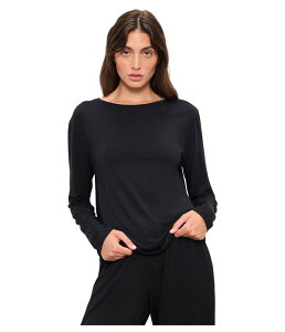 �G�o�[�W�F�C ���f�B�[�X �g�b�v�X �V���c Eberjey Gisele Modal Everyday Long Sleeve Tee Black �u���b�N
