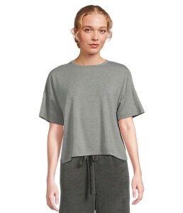 xAtbgh[X fB[X gbvX Vc W[W[ Barefoot Dreams Ultra Soft Jersey Short Sleeve Boxy Tee Heathered Gray O[