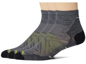 �X�}�[�g�E�[�� �����Y �A���_�[�E�F�A �C�� �A���N�� Smartwool Run Zero Cushion Ankle Socks 3-Pack Medium Gray �O���[