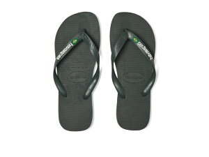 nCAiX Y V[Y T_ S Havaianas Brazilogo Flip Flop Sandal Green Olive O[