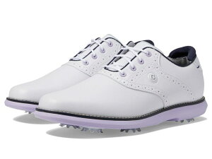 tbgWC fB[X V[Y Xj[J[ FootJoy Traditions Golf Shoes- Previouseason White/Navy Pate zCg