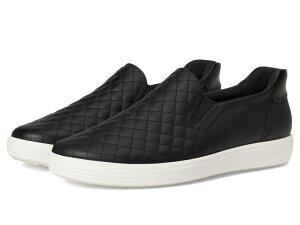GR[ fB[X V[Y Xj[J[ LeBO ECCO Soft 7 Quilted Easy Slip-On Sneakers Black ubN