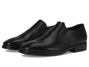 GR[ Y V[Y IbNXtH[h [t@[ ECCO Milan Plain Toe Slip On Loafer Black ubN