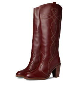 �t���C ���f�B�[�X �V���[�Y �u�[�c�E���C���u�[�c �g�[�� Frye Corinne Tall Deco Stitch Cranberry