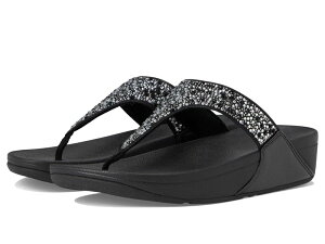 �t�B�b�g�t���b�v ���f�B�[�X �V���[�Y �T���_�� FitFlop Lulu Crystal-Mix Toe-Post Sandals All Black �u���b�N