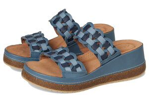�N���[�N�X ���f�B�[�X �V���[�Y �q�[�� Clarks Kassanda Mule Blue Combi Leat �u���[