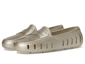 �t���[�t�@ ���f�B�[�X �V���[�Y �X���b�|���E���[�t�@�[ �g�[�� Floafers Metallic Posh Driver White Gold/Crea �z���C�g
