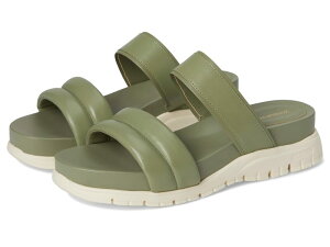 �R�[���n�[�� ���f�B�[�X �V���[�Y �T���_�� Cole Haan Zerograndouble Band Slide Sandals Oil Green/Ivory �A�C�{���[