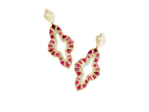 �P���h���X�R�b�g ���f�B�[�X �A�N�Z�T���[ �s�A�X�E�C�������O Kendra Scott Abbie Crystal Statement Earrings Gold Red Mix ���b�h