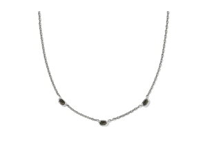 �P���h���X�R�b�g ���f�B�[�X �A�N�Z�T���[ �l�b�N���X�E�`���[�J�[�E�y���_���g�g�b�v �~�j ���[�X Kendra Scott Mini Elisa Three Stone Strand Necklace Vintage Silver �V���o�[