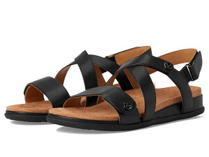 oCIjbN fB[X V[Y T_ VIONICypresstrappy Sandals Black Leather ubN
