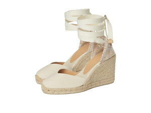 �J�X�^ �j�G�[�� ���f�B�[�X �V���[�Y �q�[�� CASTANER Chiara 80 mm Wedgespadrille Ivory 1 �A�C�{���[