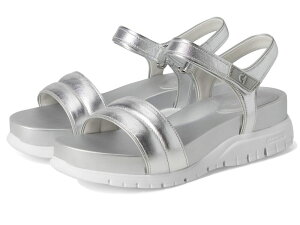 �R�[���n�[�� ���f�B�[�X �V���[�Y �T���_�� �A���N�� Cole Haan Zerogrand Ankle Strap Sandalsilver Metallic �V���o�[