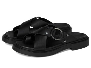 �G�R�[ ���f�B�[�X �V���[�Y �T���_�� ECCO Seoul Toe Post Ring Ornament Slide Sandals Black �u���b�N