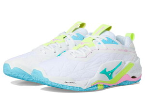 �~�Y�m �����Y �V���[�Y �X�j�[�J�[ Mizuno Wave Stealth Neo 2 White/Neo Lime �z���C�g