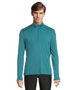 �A�C�X�u���[�J�[ �����Y �g�b�v�X �V���c �n�[�t�W�b�v Icebreaker Merino 200 Oasis Long Sleeve Half Zip Topaz