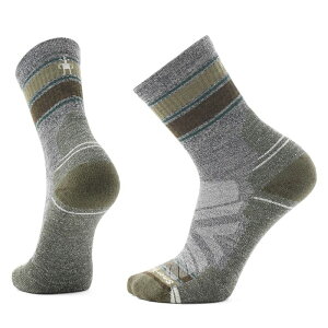 �X�}�[�g�E�[�� �����Y �A���_�[�E�F�A �C�� Smartwool Hike Light Cushion Striped Mid Crew Socks Ash-Charcoal �`���R�[��