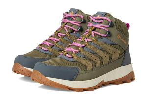 �R�����r�A ���f�B�[�X �V���[�Y �u�[�c�E���C���u�[�c Columbia Strata Trail Mid Wp Stone Green/Sun �O���[��